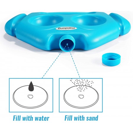 Meidong Tennis Trainer 2 Rebound Balls Anti-Slide Baseboard Anti-Tangle Cord Tennis Self Training Tool(Blue)